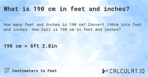 190cm.in feet|what is 190cm.